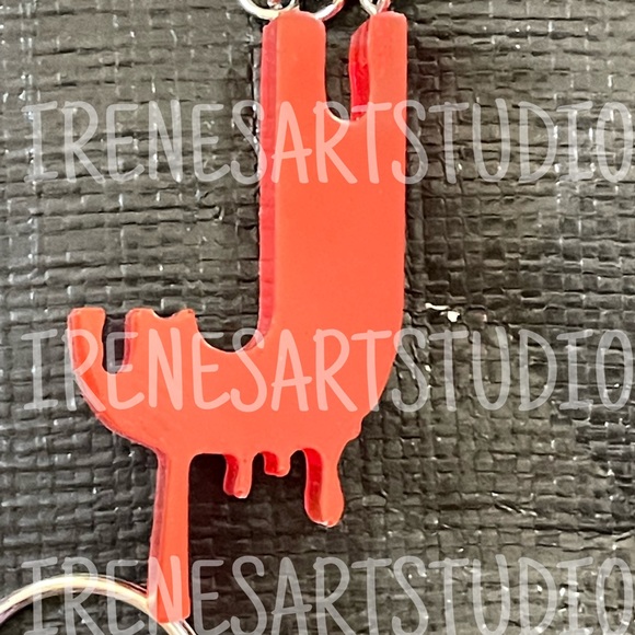 HORROR LETTER J KEYCHAIN - Picture 1 of 1
